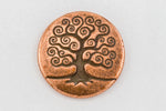 16mm Antique Copper Tierracast "Tree of Life" Button (15 Pcs) #CKD386-General Bead