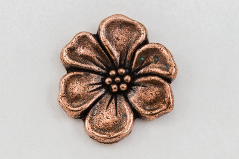16mm Antique Copper Tierracast Apple Blossom Button (15 Pcs) #CKD387-General Bead