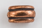 6mm x 2mm Antique Copper Tierracast Deco Barrel (10 Pcs) #CKD416-General Bead