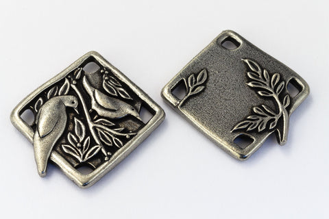 21mm Antique Pewter Tierracast Botanical Birds Link #CKF443-General Bead