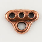 10mm Antique Copper Tierracast 3 Hole End Bar (20 Pcs) #CK463-General Bead