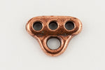 10mm Antique Copper Tierracast 3 Hole End Bar (20 Pcs) #CK463-General Bead