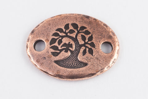 20mm Antique Copper Tierracast Bird in a Tree Link (15 Pcs) #CK491-General Bead