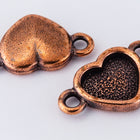 21mm Antique Copper Tierracast Heart Bezel Link (20 Pcs) #CK501-General Bead
