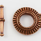 17.5mm Antique Copper Tierracast Pewter Sunburst Toggle Clasp #CK074-General Bead