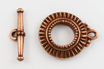 17.5mm Antique Copper Tierracast Pewter Sunburst Toggle Clasp #CK074-General Bead