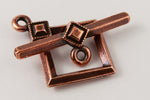 18mm Antique Copper Tierracast Pewter Deco Diamond Toggle Clasp #CK529-General Bead