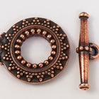 17mm Antique Copper Tierracast Pewter Bali Toggle Clasp #CK532-General Bead