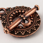 17mm Antique Copper Tierracast Pewter Bali Toggle Clasp #CK532-General Bead