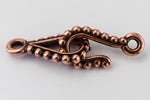 15mm Antique Copper Tierracast Pewter Beaded Hook & Eye Clasp #CK537-General Bead
