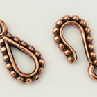 15mm Antique Copper Tierracast Pewter Beaded Hook & Eye Clasp #CK537-General Bead