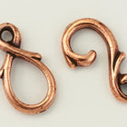 13mm Antique Copper Tierracast Pewter Vine Hook & Eye Clasp (15 Sets) #CK542-General Bead
