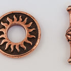 19mm Antique Copper Tierracast Pewter Del Sol Toggle Clasp (10 Pcs) #CK547-General Bead