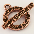 5/8" Antique Copper Tierracast Pewter Spiral Toggle Clasp (10 Sets) #CK548-General Bead