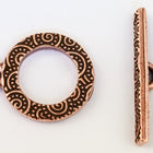 5/8" Antique Copper Tierracast Pewter Spiral Toggle Clasp (10 Sets) #CK548-General Bead
