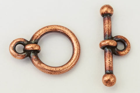 1/2" Antique Copper Tierracast Pewter Anna Clasp (10 Sets) #CK553-General Bead