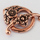 17mm Antique Copper Tierracast Pewter Floral Toggle Clasp (10 Sets) #CK558-General Bead
