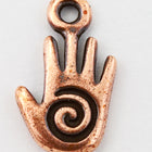 15mm Antique Copper Tierracast Spiral Hand Drop #CK568-General Bead