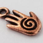 15mm Antique Copper Tierracast Spiral Hand Drop #CK568-General Bead