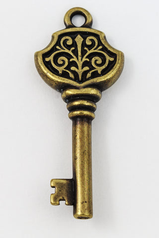 36mm Antique Brass Tierracast Victorian Key Drop #CK600-General Bead