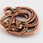 20mm Antique Copper Tierracast Floral Heart Charm #CK611-General Bead