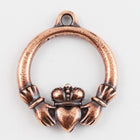 24mm Antique Copper Tierracast Claddagh Drop #CK612-General Bead