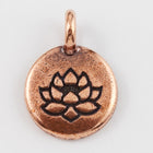 17mm Antique Copper Tierracast Lotus Charm #CK620-General Bead