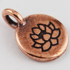 17mm Antique Copper Tierracast Lotus Charm #CK620-General Bead