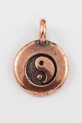 17mm Antique Copper Tierracast Yin Yang Charm #CK622-General Bead