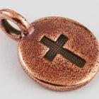 17mm Antique Copper Tierracast Cross Charm #CK623-General Bead