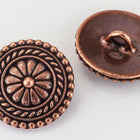 18mm Antique Copper TierraCast Bali Button (15 Pcs) #CK627-General Bead