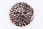 18mm Antique Copper TierraCast Round Coin Button (20 Pcs) #CK629-General Bead