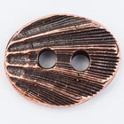 17mm Antique Copper TierraCast Oval Shell Button (20 Pcs) #CK631-General Bead