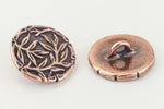 16mm Antique Copper TierraCast Bamboo Button (20 Pcs) #CK636-General Bead
