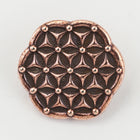 16mm Antique Copper TierraCast Flower of Life Button (20 Pcs) #CK637-General Bead
