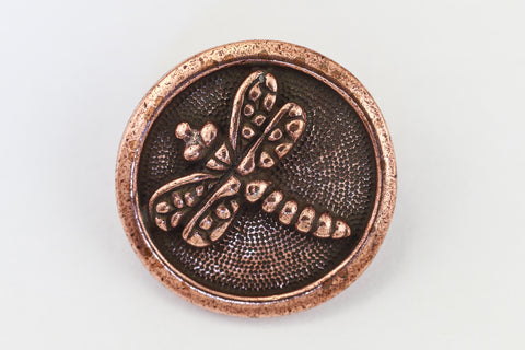 17mm Antique Copper TierraCast Dragonfly Button (20 Pcs) #CK638-General Bead