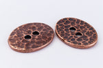 19mm Antique Copper TierraCast Distressed Oval Button (20 Pcs) #CK640-General Bead