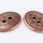 19mm Antique Copper TierraCast Tribal Oval Button (20 Pcs) #CK641-General Bead