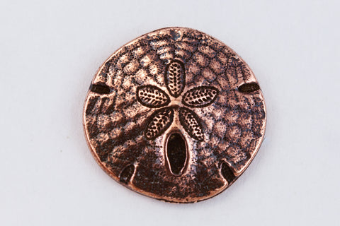 17mm Antique Copper TierraCast Sand Dollar Button (15 Pcs) #CK644-General Bead