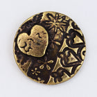 17mm Antique Brass TierraCast Amor Round Button (20 Pcs) #CK645-General Bead