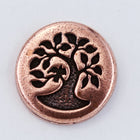 12mm Antique Copper TierraCast Bird in a Tree Button (20 Pcs) #CK647-General Bead
