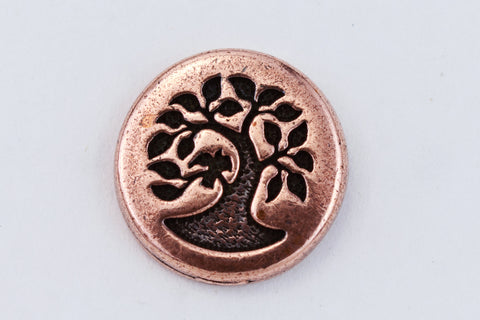 12mm Antique Copper TierraCast Bird in a Tree Button (20 Pcs) #CK647-General Bead