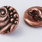 13mm Antique Copper TierraCast Czech Round Button (20 Pcs) #CK650-General Bead