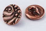 13mm Antique Copper TierraCast Czech Round Button (20 Pcs) #CK650-General Bead