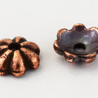 5mm Antique Copper TierraCast Pewter Petal Bead Cap (50 Pcs) #CK716-General Bead