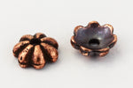 5mm Antique Copper TierraCast Pewter Petal Bead Cap (50 Pcs) #CK716-General Bead
