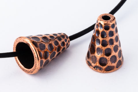 13mm Antique Copper TierraCast Hammered Cone #CK747-General Bead