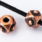 4mm Antique Copper TierraCast Faceted Cube Bead (50 Pcs) #CK754-General Bead