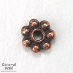 5mm Antique Copper Tierracast Pewter Beaded Daisy Spacer #CKC207-General Bead