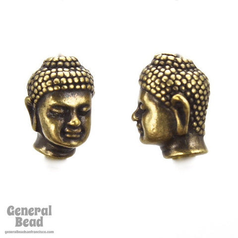 10mm x 14mm Antique Brass Tierracast Buddha Head Bead-General Bead
